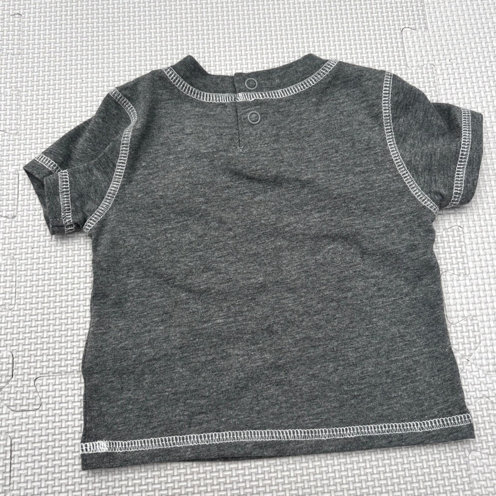 Disney Baby Pooh Shirt 3M Gray Short Sleeve Graphic Tee Cute Soft Infant Top - Picture 3 of 6